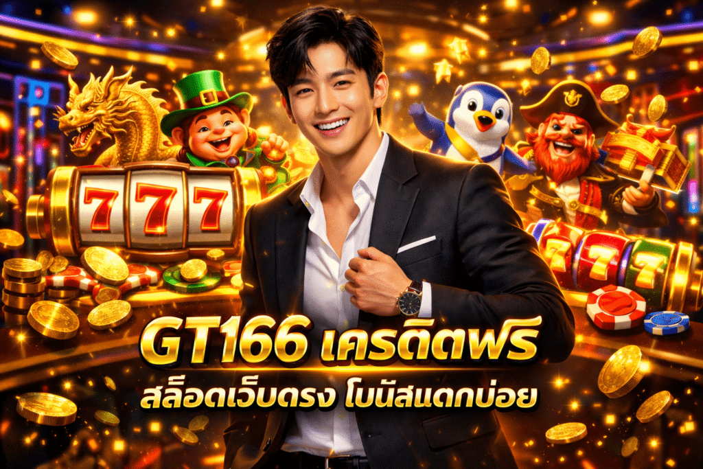 GT166 เครดิตฟรี สล็อตเว็บตรง โบนัสแตกบ่อย พร้อมโปรโมชั่นฟรี